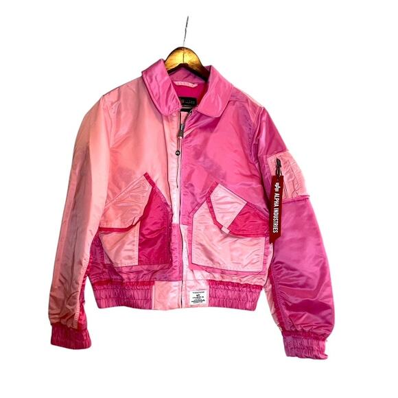 Alpha Industries Pink Colorblock CWU 45/P Bomber Jacket | Medium | NWOT - Picture 5 of 12